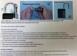 Combination Padlock Instructions