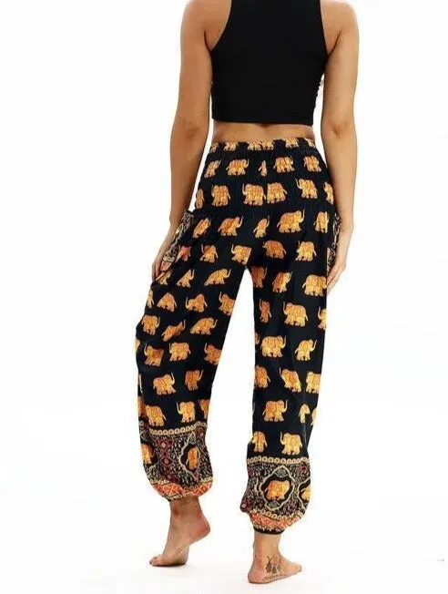 Black & Gold Harem Pants