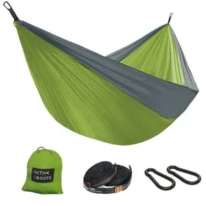 Green/Gray Camping Hammock 