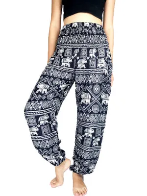 Black Elephant Harem Pants Women