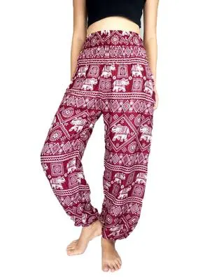 Red Elephant Harem Pants