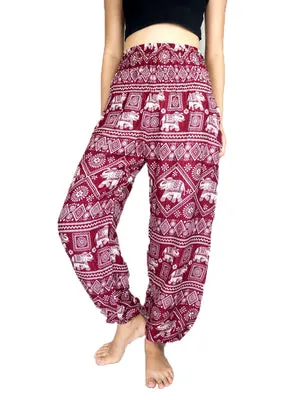Red Elephant Harem Pants Women