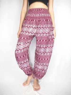 Red Stripe Harem Pants