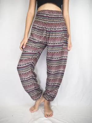Brown Stripe Harem Pants