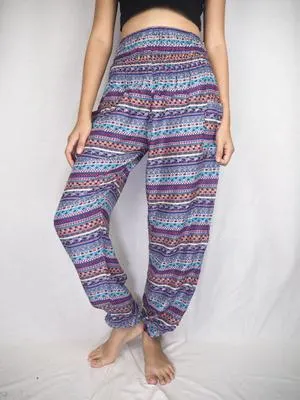 Lavender Stripe Harem Pants