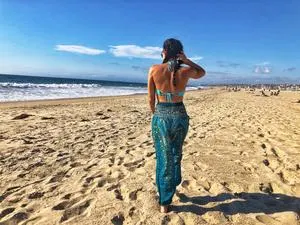 Green Peacock Harem Pants