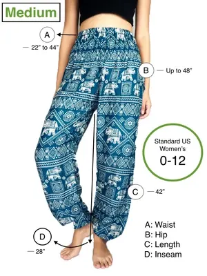 Harem Pants Size Guide