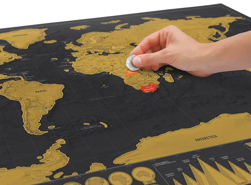 World Scratch Map Poster
